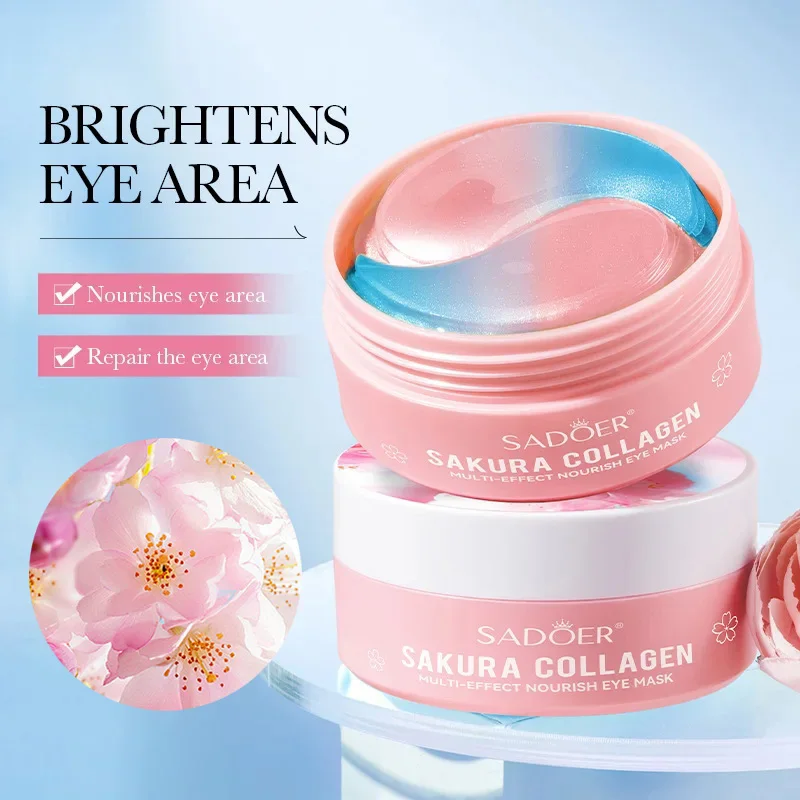 Collagen Under Eye Patches - 60pcs Máscara de Olhos de Colágeno