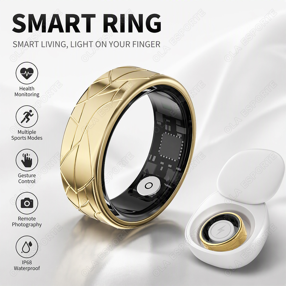 Health Monitors - Anel Inteligente de Aço Inoxidável à