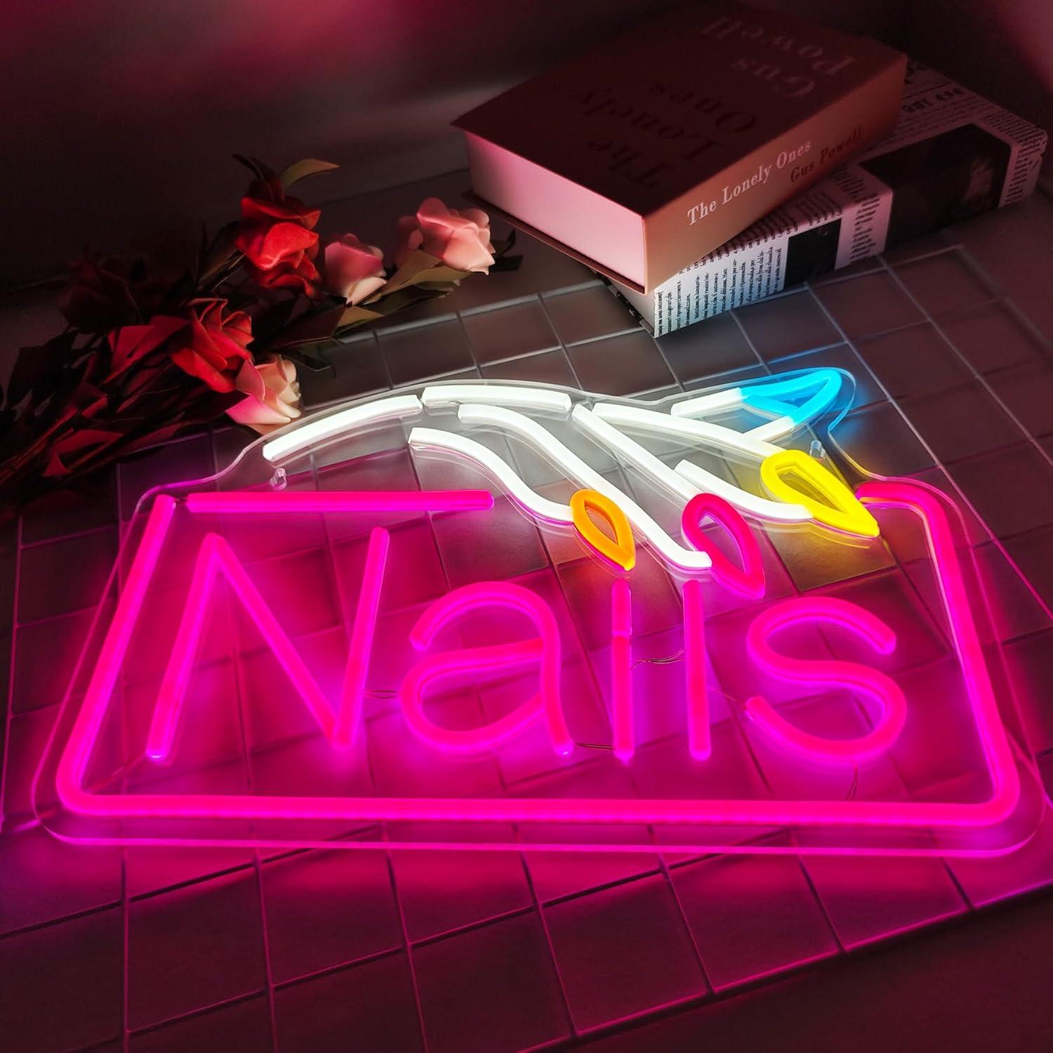 Letreiro de néon para unhas, l - Nail Art avaliação e preço