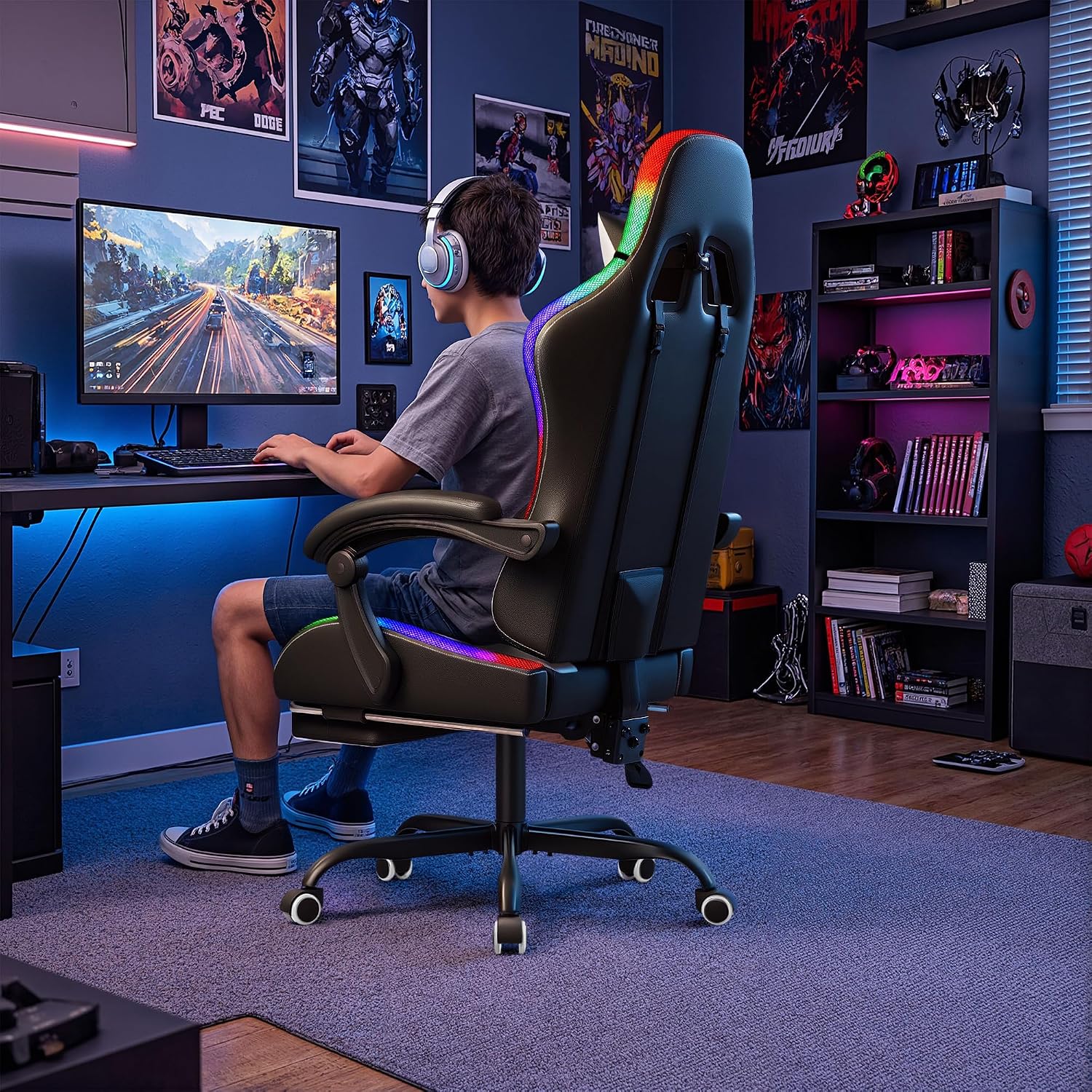 Cadeira de jogos Homall, cadei - Massage avaliação e preço
